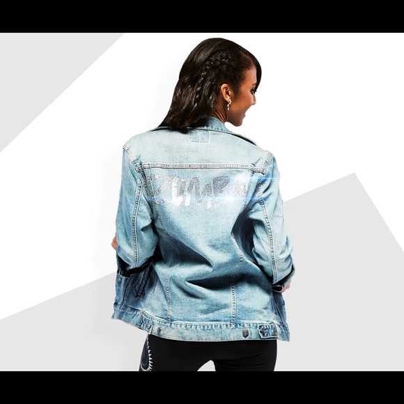 Last one!Zumba Denim Jacket W/ Swarovski® Crystals - Picture 4 of 4